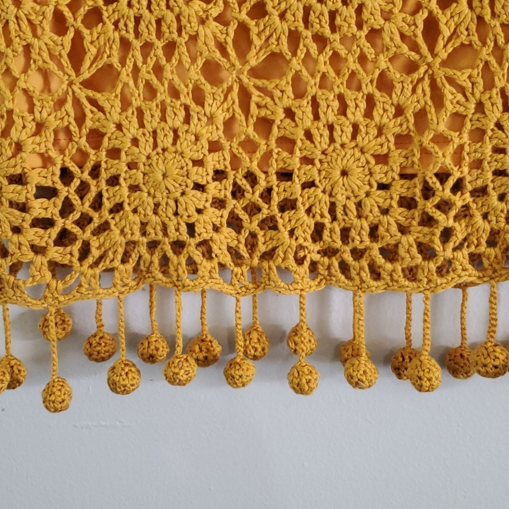 COPY - Fashion Nova Mustard Yellow Crochet Skirt - Picture 3 of 8